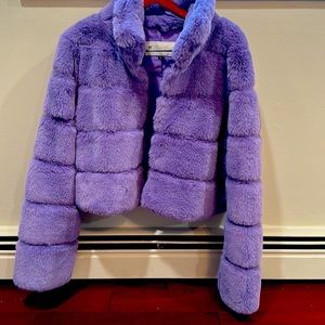 Gorgeous purple faux short jacket